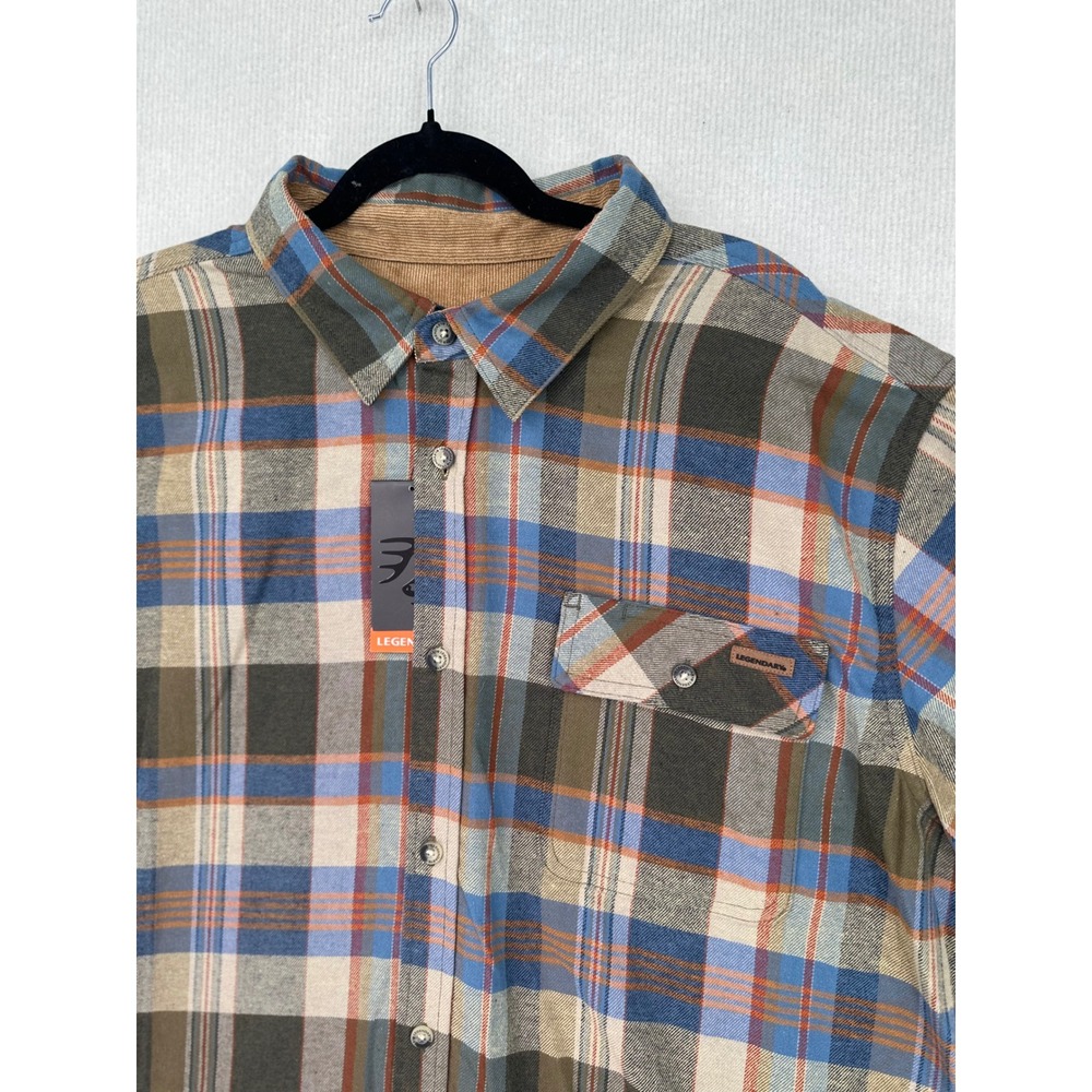 Legendary Whitetails Mens XL Buck Camp Flannel Shirt Plaid NWT Cotton SKU 0430 - Picture 2 of 10